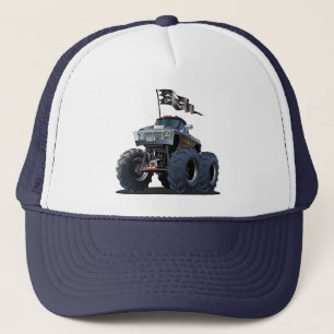Cartoon monster truck trucker hat