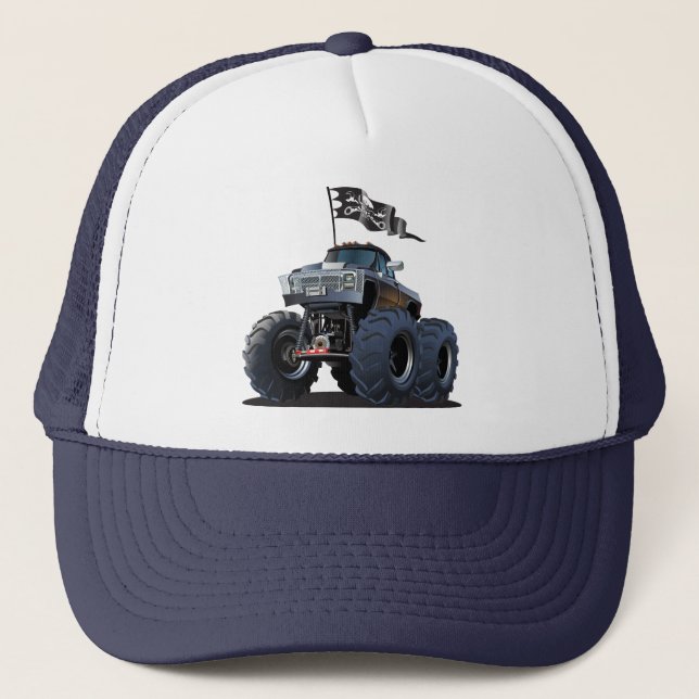 Cartoon monster truck trucker hat (Front)