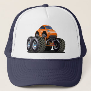 Cartoon monster truck trucker hat