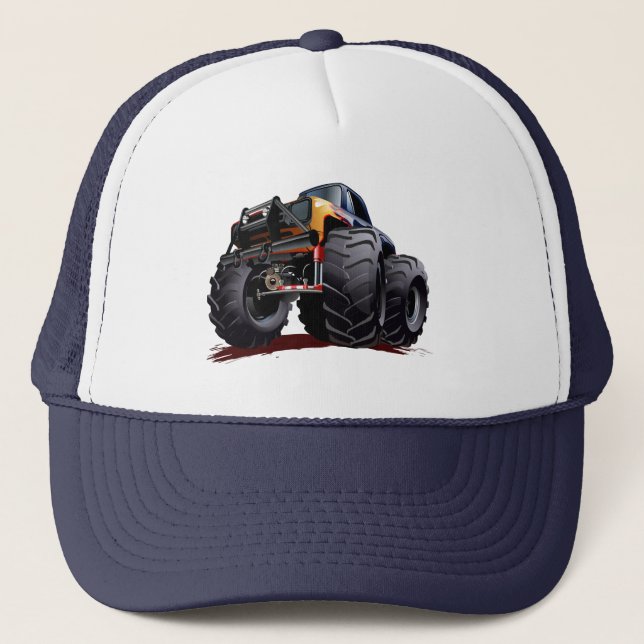 Cartoon monster truck trucker hat (Front)