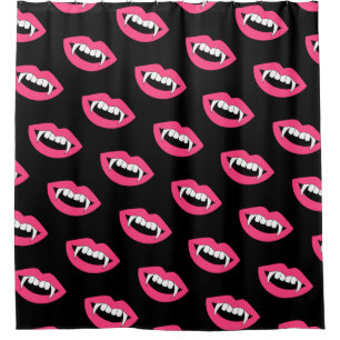 Cartoon Monster Vampire Lips sharp Teeth Fangs