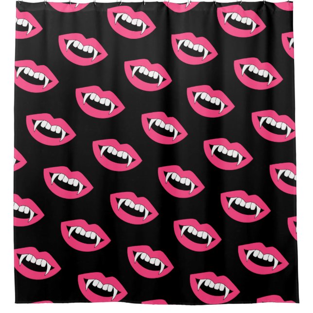 Cartoon Monster Vampire Lips sharp Teeth Fangs (Front)