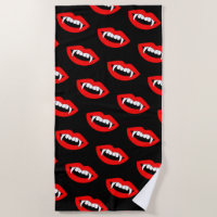 Cartoon Monster Vampire Lips sharp Teeth Fangs