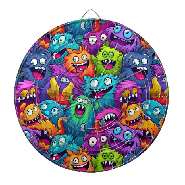 Cartoon Monsters Dartboard (Front)