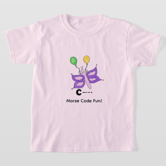 Cartoon Morse Code for Kids!  Letter D T-Shirt (Laydown)