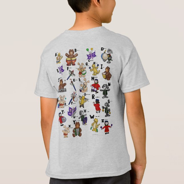 Cartoon Morse Code for Kids!  Letter D T-Shirt (Back)