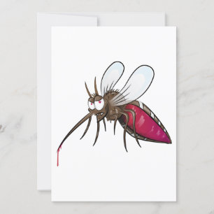 Cartoon Mosquito Invitation