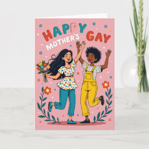 Cartoon Mothers Day Love Card