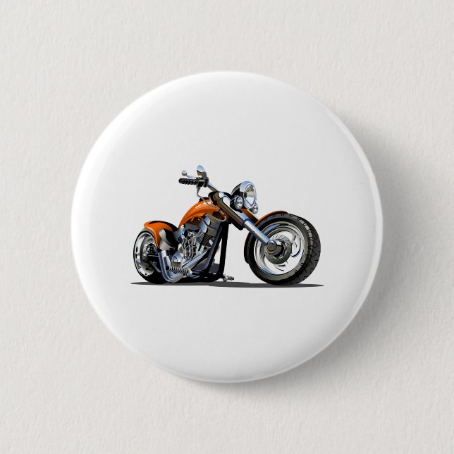 Cartoon motorbike 2 inch round button (Front)