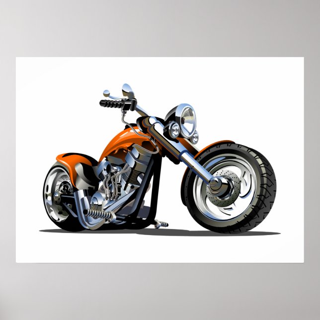 Cartoon motorbike poster (Front)