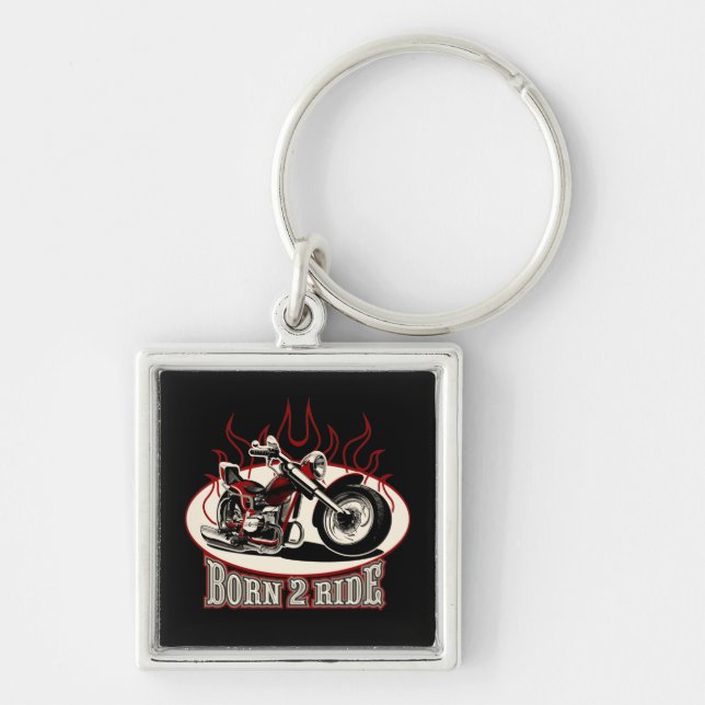 Cartoon motorcycle keychain (Front)