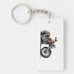 Cartoon motorcycle keychain