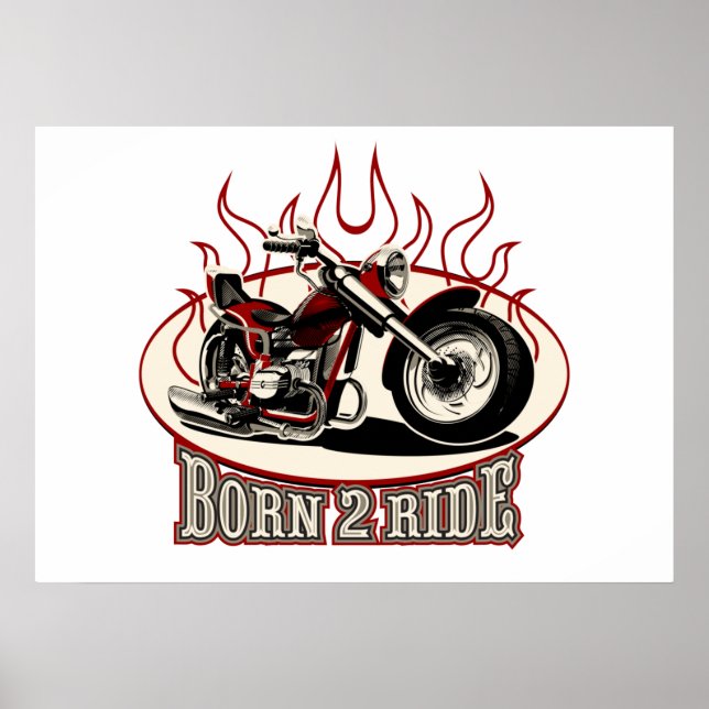 Cartoon motorcycle poster (Front)