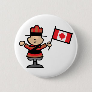 Cartoon Mountie 2 Inch Round Button