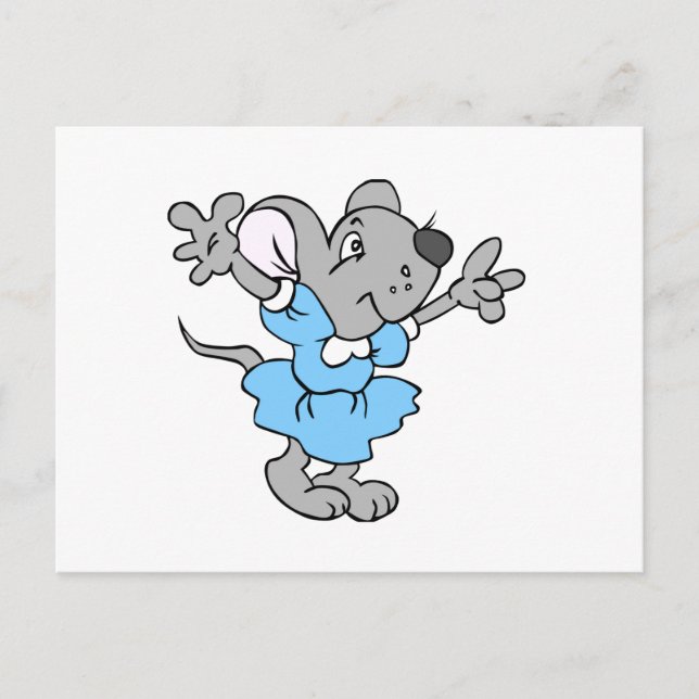 Cartoon Mouse Postcard (Front)