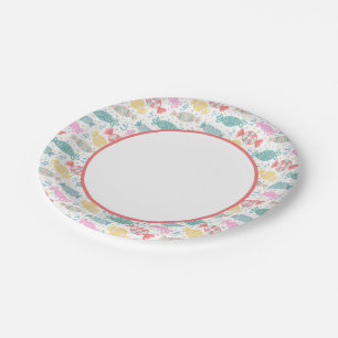 Cartoon multicolored festive candies paper plate