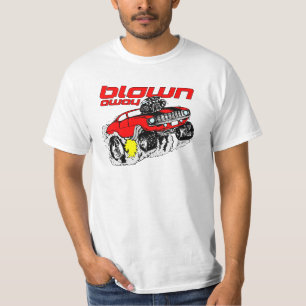 Cartoon Muscle Car Blown Away T-Shirt