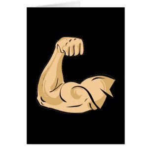 CARTOON MUSCLES HOMME bras fort biceps pow athléti