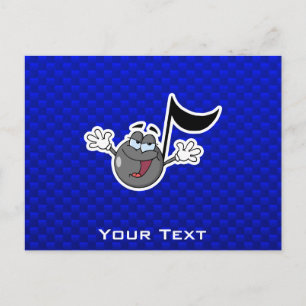 Cartoon Music Note Postcard