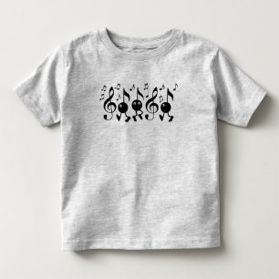 Cartoon Music Notes Toddler T-shirt