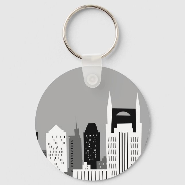 Cartoon Nashville Keychain (Front)