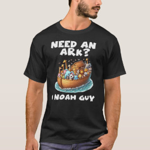 Cartoon Need An Ark I Noah Guy Christian Funny Gif T-Shirt