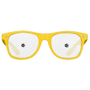 Cartoon Nerd Yellow Sunglasses. Retro Sunglasses