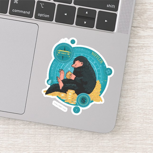 Cartoon NIFFLER™ With Gold Coins (Detail)