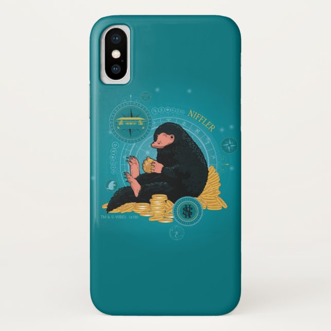 Cartoon NIFFLER™ With Gold Coins Case-Mate iPhone Case (Back)