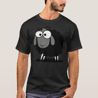 Cartoon noir mouton drôle T-shirt Sticker Duvet Co