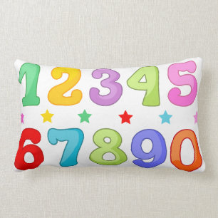 Cartoon Numbers Lumbar Pillow
