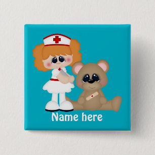 Cartoon Nurse add name button