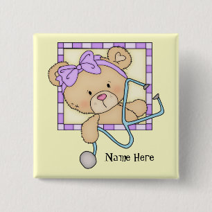 Cartoon Nurse Bear add name button