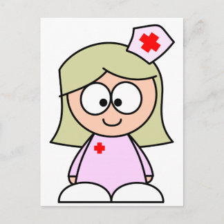 Cartoon Nurse Postcard