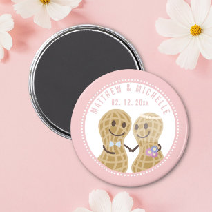 Cartoon Nuts About Each Other Unique Save The Date Magnet