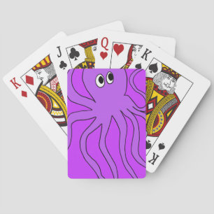 cartoon octopus playing cards