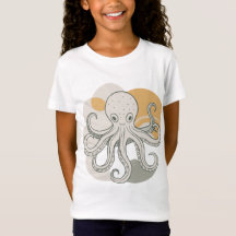 Cartoon octopus. Sea octopus