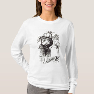 Cartoon of a Lady on a Velocipede, 1869 T-Shirt