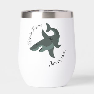 Cartoon of a Scary Great Shark