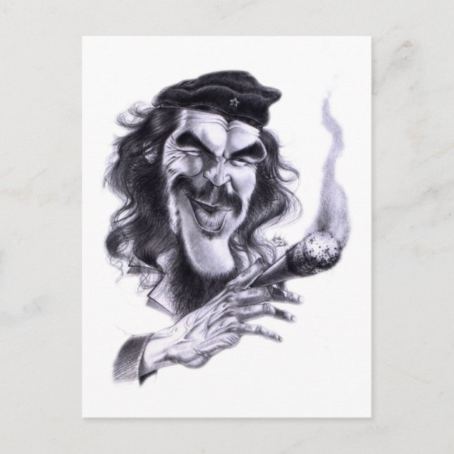 Cartoon of Che Guevara Postcard (Front)