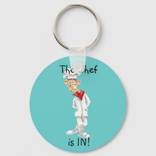 Cartoon of Chef with funny sayings Keychain