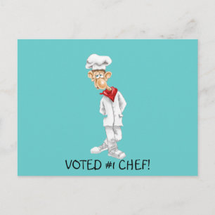 Cartoon of Chef with funny sayings Postcard