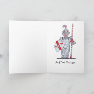 Cartoon of Knight in armor Card