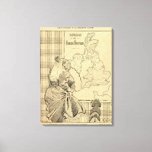 Cartoon of Queen Victoria from Le Rire Canvas Print
