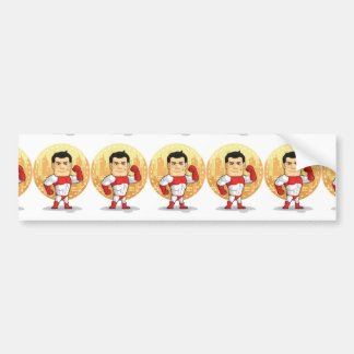 Cartoon of Superhero Bumper Sticker