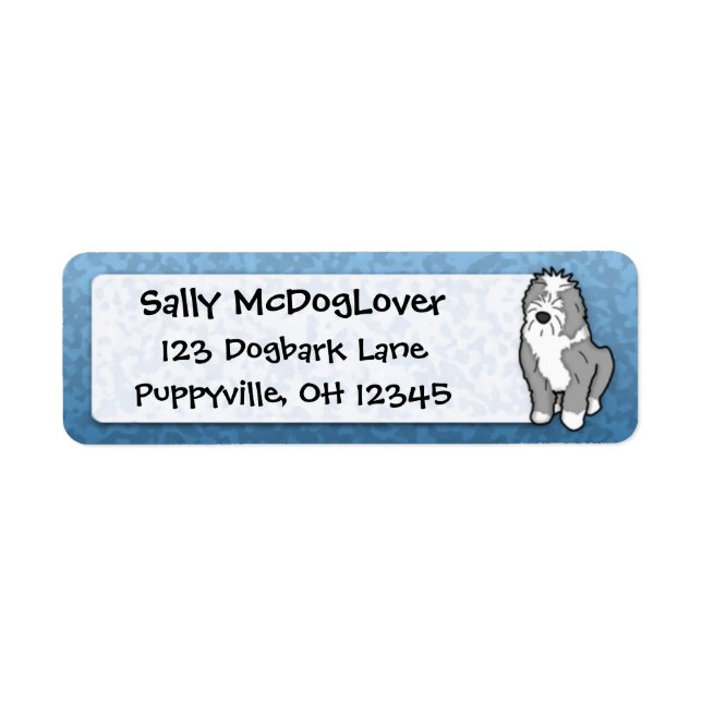 Cartoon Old English Sheepdog (Front)