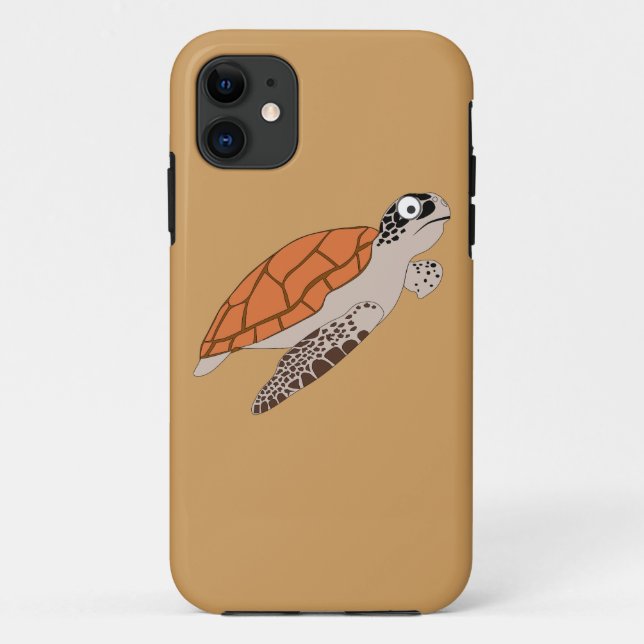 cartoon orange sea turtle Case-Mate iPhone case (Back)