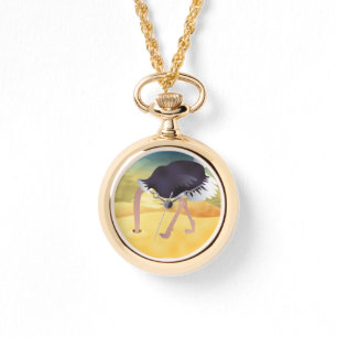 Cartoon Ostrich With Head In Sand Watch