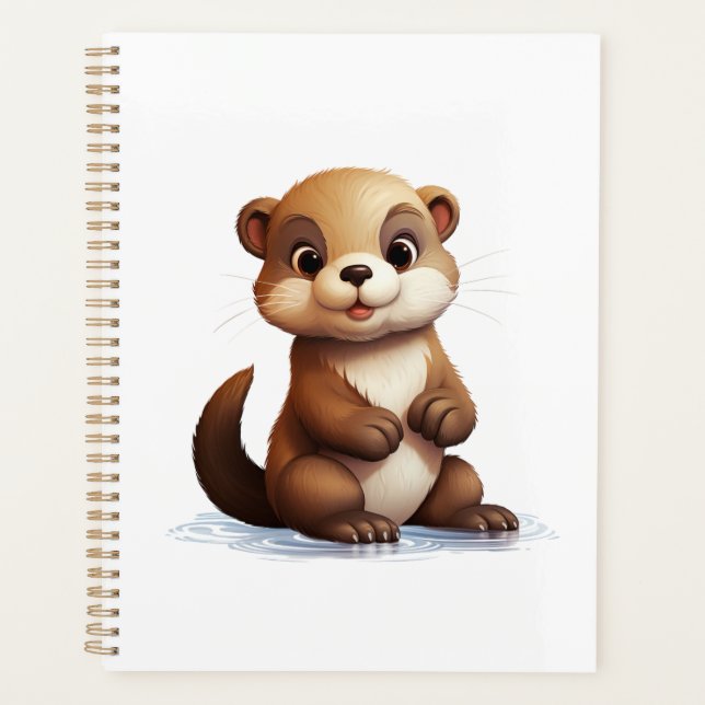 Cartoon otter illustration planner (Front)