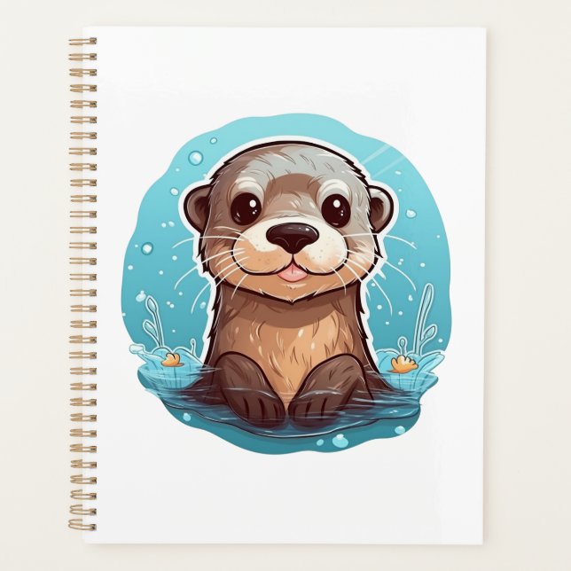 Cartoon otter illustration planner (Front)